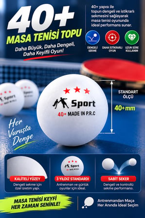 12 Adet 3 Yıldız Masa Tenisi Topu Dengeli Sekme Pinpon Topu Antrenman Günlük Oyun İçin Beyaz Set