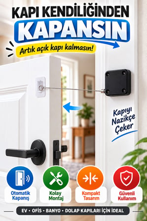 Otomatik Kapı Kapatıcı Sıva Üstü Montaj Çelik Telli Kapı Kapanma Aparatı Ev Ofis için Pratik Ev Tipi