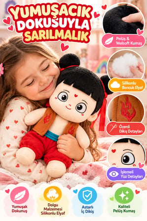 30 cm Peluş Bebek Yumuşak Oyuncak Sevimli Kız Bebek Çocuk Oyuncağı Sarılmalık Oyun Arkadaşı Çocuklar