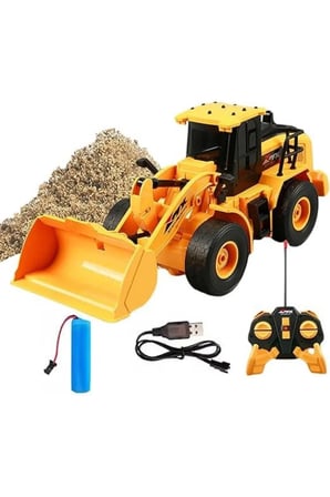 1:24 40 Mhz Uzaktan Kumandalı Şarjlı 6 Kanallı Dozer Kepçe Iş Makinası Oyuncağı