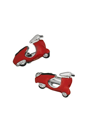 Erkek Kırmızı Scooter Kol Düğmesi Opkskd