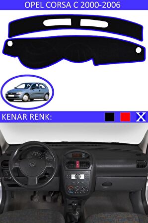 Opel Insignia 2008-2013 İçin Uygun Torpido Koruma Halısı Siyah Kenar Renk Mavi