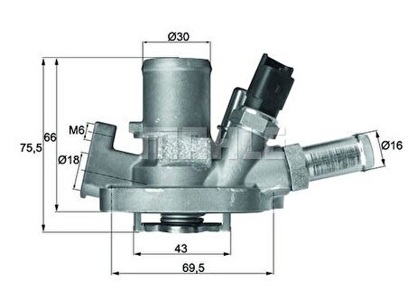 Opar 55215006 Termostat Egea-Punto Evo 09-12 1.4-1.6JTD Punto 12-Bravo II 08-500 08-1.4 Komple 80C 55215006