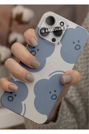 Oppo A60 Uyumlu Sevimli Bulut Tasarımlı Şeffaf Telefon Kılıfı Kapak Case