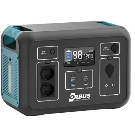 ORBUS 1200W (1132Wh) Power Station Taşınabilir Güç Kaynağı GÜÇ İSTASYONU