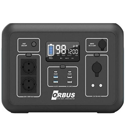 ORBUS 1200W (1132Wh) Power Station Taşınabilir Güç Kaynağı GÜÇ İSTASYONU