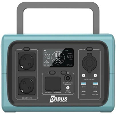 Orbus 600Watt Power Station Taşınabilir Güç Kaynağı