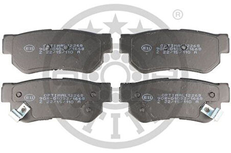 Optımal Bp12268 Fren Balata Seti Dısklı Fren Grandeurtg -Hıghway Van-Matrıxfc -Santa F Ism -Santa F Iıcm -Sonata I