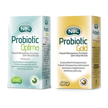 Nbl Probiotic Gold 20 Saşe + NBL Probiotic Optima 30 Tablet
