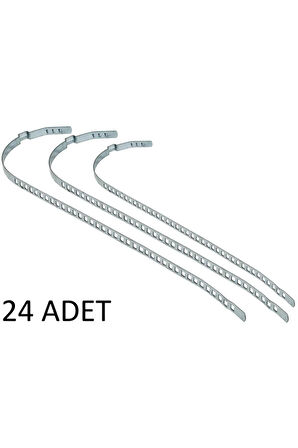 AKS KÖRÜK KELEPÇESİ UNİVERSAL 9mm UZUN PKT 24 LÜK PASLANMAZ GALVENİZLİ SAÇ