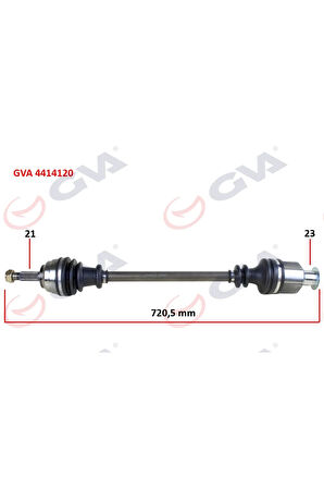 KOMPLE AKS SAĞ KANGOO 1.9DTI 98-08 721mm