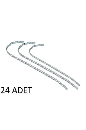 AKS KÖRÜK KELEPÇESİ UNİVERSAL 9mm KISA PKT 24 LÜK PASLANMAZ GALVENİZLİ SAÇ
