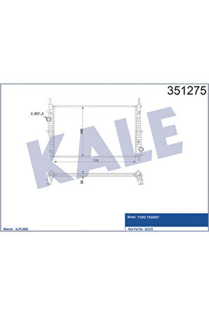 Motor Su Radyatoru Ford Transıt 3.2 Tdcı 200ps 06 Klımalı Klımasız