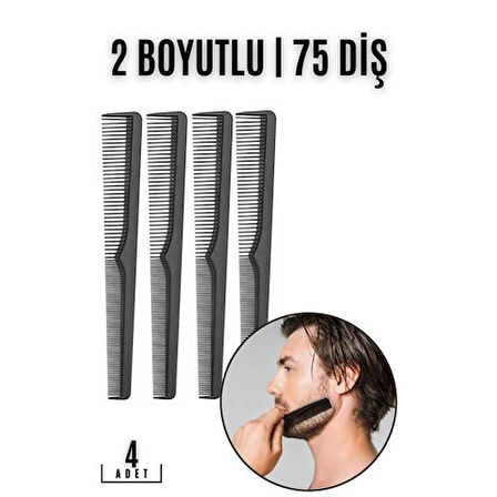 Sakal Bıyık Saç Tarağı 4'lü SET