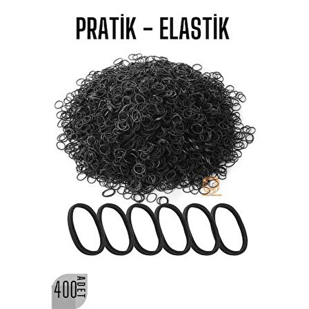 Pratik Saç Lastik Toka 400 Adet SİYAH