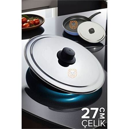 27 cm Kızartma Tavası Kapağı Çelik