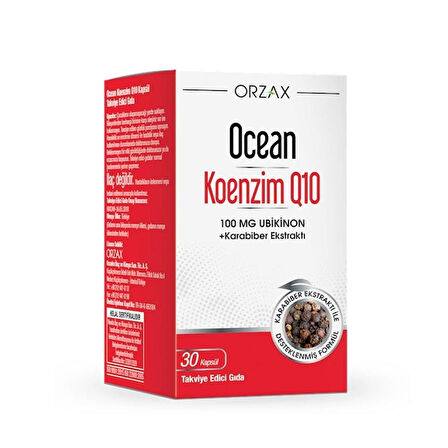 Ocean Koenzim Q10 Takviye Edici Gıda 30 Kapsül