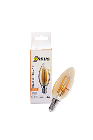 BA3 4W E14 Amber LED Ampul 300lm 2400K  5Lİ