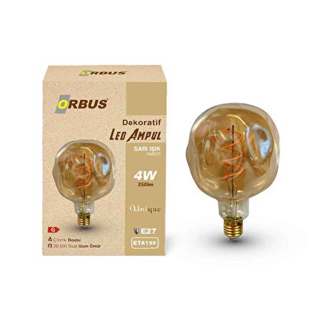 Dekoratif Led Ampul AMBER 4W 320lm ETA150