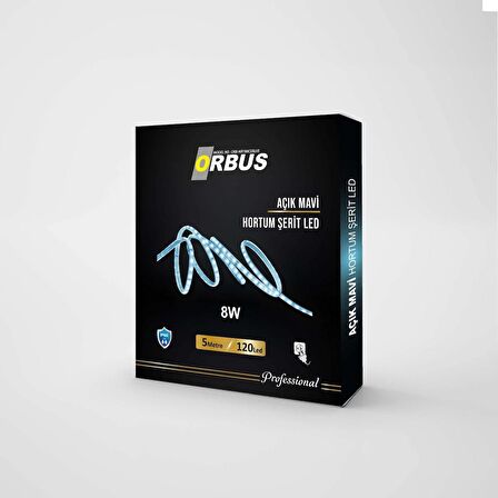 Orbus Açık Mavi Hortum Şerit Led 8W - 5 Metre