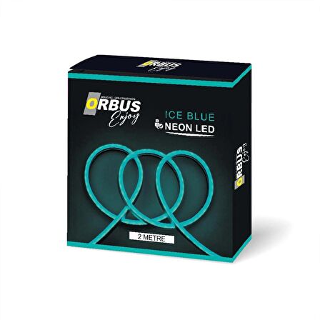 ORBUS Neon Şerit Led ICEBLUE 2 Metre USB'li