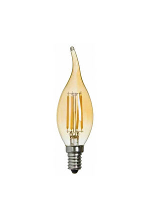 Rustik Kıvrık TA3 4W E14 Amber LED Ampul 300lm (5’li Paket)
