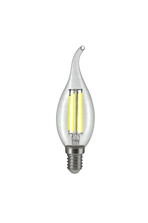 Rustik Kıvrık TC3 4W E14 LED Ampul 400lm  5Lİ