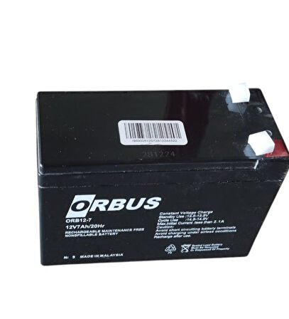 ORBUS 12V 7Ah AMPER AGM JEL ORBUS AKÜ  10'LU Paket