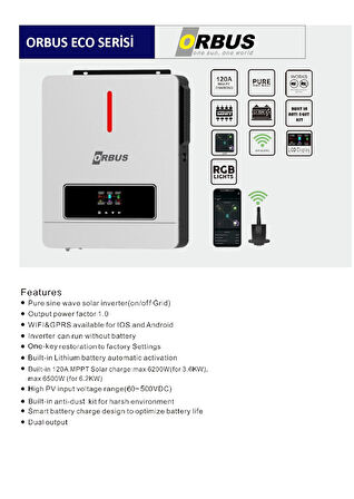 ORBUS ECO 1.6KW 12V MPPT Solar İnverter (Off Grid)