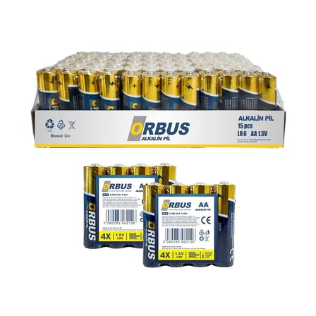 Orbus LR6 AA 1.5V Alkalin Kalem Pil - 10 Adet