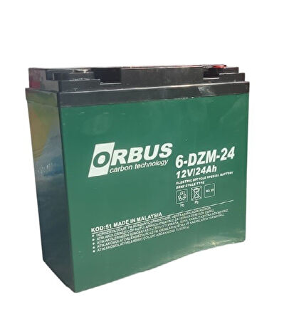 ORBUS 12V 24 AMPER (DİK) ELEKTRİKLİ BİSİKLET AKÜSÜ  6'LI PAKET