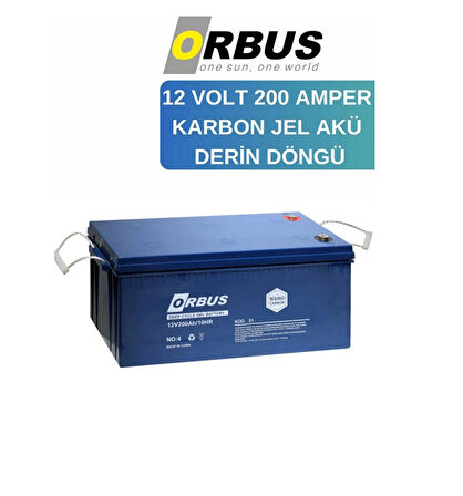 Orbus 12 Volt 200 Ah Karbon Jel Akü Derin Döngü