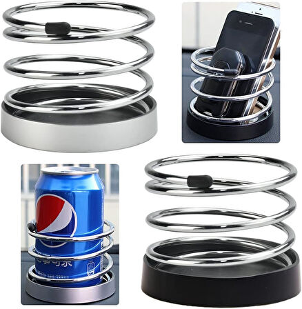 Yaylı Bardaklık Bardak İçeçek Tutucu Siyah