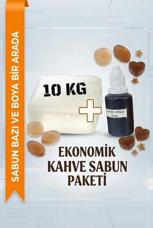 Organik Hekim Şeffaf Sabun Bazı Ve Kahve Rengi Sabun Boyası - 10 Kg Ve 30 Ml