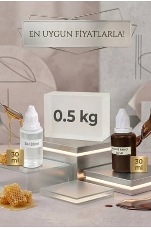 Bal Kokulu Esans 30 ml | Kahverengi Renk Sabun Boyası 30 ml | Şeffaf Sabun Bazı 500 gr