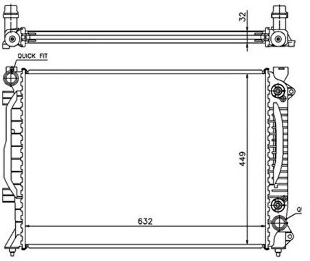 Oris BAU901032 Motor Su Radyatörü A6 Allroad Quattro 00-04 4B0121251A