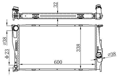 Oris BBM142032 Radyatör Brazing 320D 05 Mek 600X338X32 7788903