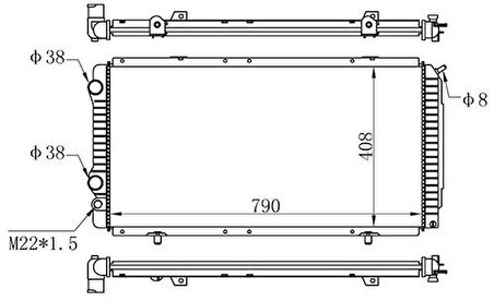 Oris BFI005026 Motor Radyatörü Mekanik Boxer Jumper Ducato 2.0 HDI 2.5D 2.5TD 2.8 2.8TD Ölçü (790x408x26) (94 06) 1301.N0