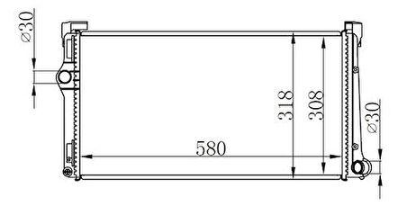 Oris BFI035026 Motor Radyatörü (580x298x26) Idea 04-Punto 03-1.3 Multijet Manuel 5178010
