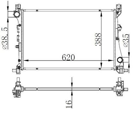 Oris BFI049016 Motor Su Radyatörü Egea 1.3 Multijet 1.4 Benzinli 15- 52052220