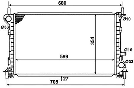 Oris BFR169 Su Radyatörü Focus 600*348*26 MRMOEM-1065204