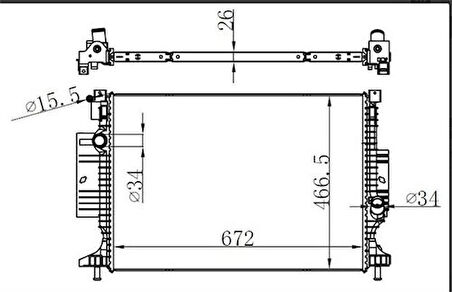 Oris BFR204026 Radyatör Brazing Mt 672X466X26 Focus 11 Kuga 13 CMA10 1.5 Ecobosst-2.0 TDCI 606215 1857556