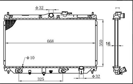 Oris BHN048016 Motor Radyatörü (350x668x16) Accord 90-Otomatik 19010PT1901