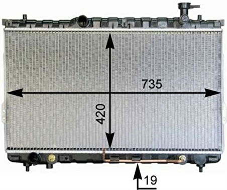 Oris BHY012016 Radyatör Brazing Santa Fe 01 400X718X16 2531026050