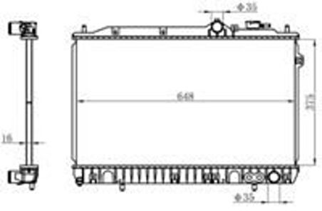 Oris BHY034016 Motor Radyatörü (375x648x16) Elantra 1.5I 90-Manuel 2531030000