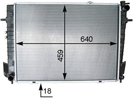 Oris BHY074018 Motor Radyatörü (640x438x22) Tucson CRDI 04-Otomatik 253102E500