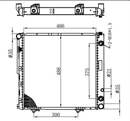 Oris BME006032 Su Radyatörü E200 E230 W124 84-92 Brazing-Otom.Vites 486 488 30 