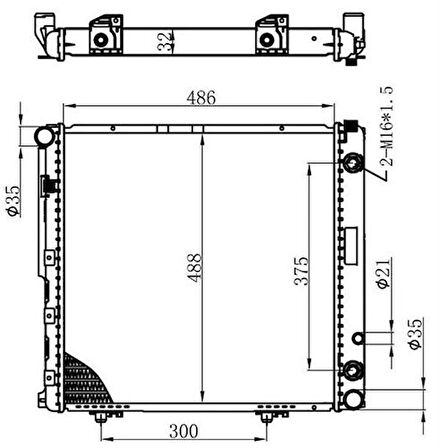 Oris BME008032 Radyatör Brazing Mt 486X488X32 E200 220 W124 84-62763 1245006303