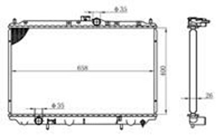 Oris BMI071016 Motor Radyatörü (400x658x16) Carisma 1.6L 1.8I 95-Manuel MR299522