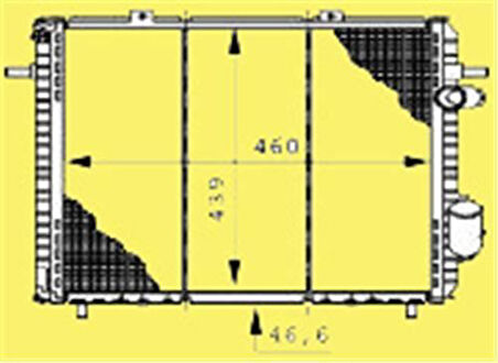 Oris BNI221026 Motor Radyatörü (590x448x26) Qashqai 07-Manuel 21410JD000
